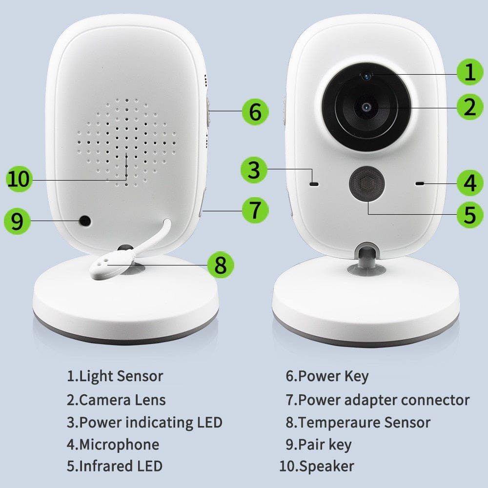 Wireless Video Color Baby Monitor High Resolution Security Camera