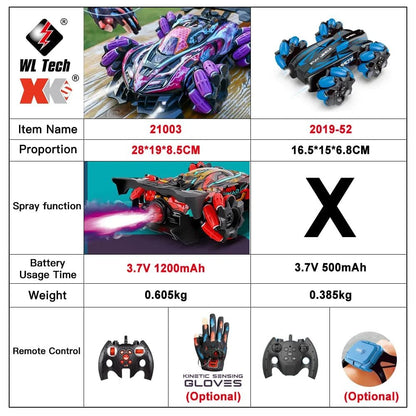 WLtoys F1 Drift RC Car with Music &amp; LED - Gesture Control