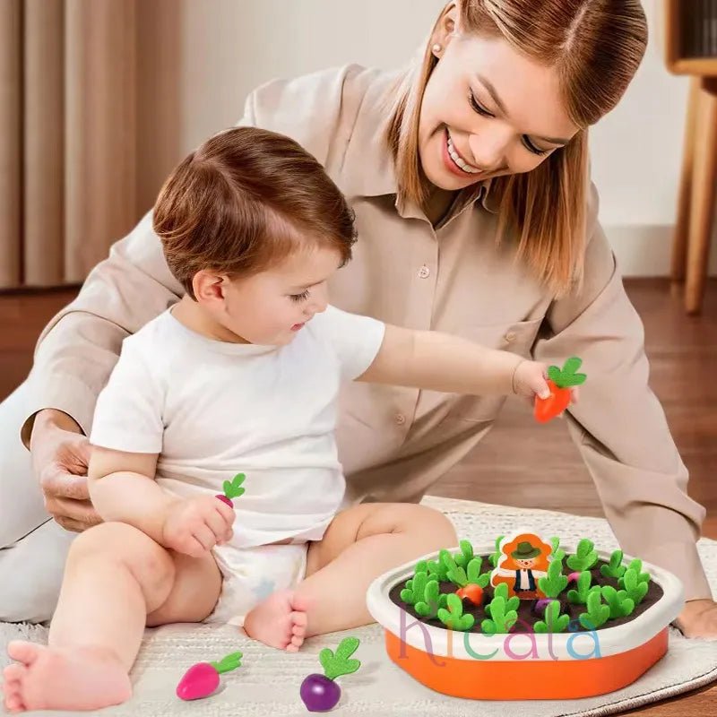 Montessori Toddler Toy: Colorful Shape Carrot Set