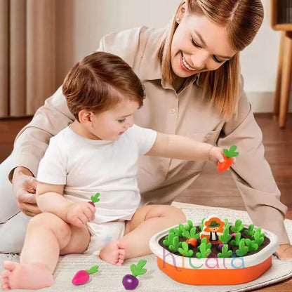 Montessori Toddler Toy: Colorful Shape Carrot Set