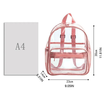 Women's Large Clear PVC Backpack: Waterproof & Fashionable
