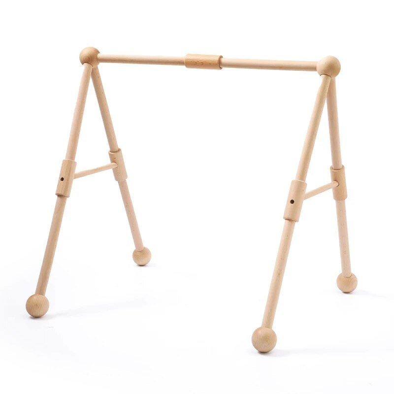 1Set Wooden Rattle Teethers & Play Gym for Newborns