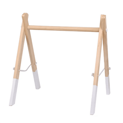 Natural Wooden Baby Gym & Teether (CE Certified, 0–12M)