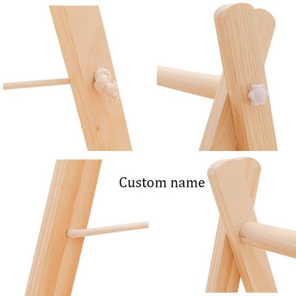Natural Wooden Baby Gym & Teether (CE Certified, 0–12M)