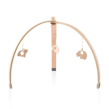 Natural Wooden Baby Gym & Teether (CE Certified, 0–12M)