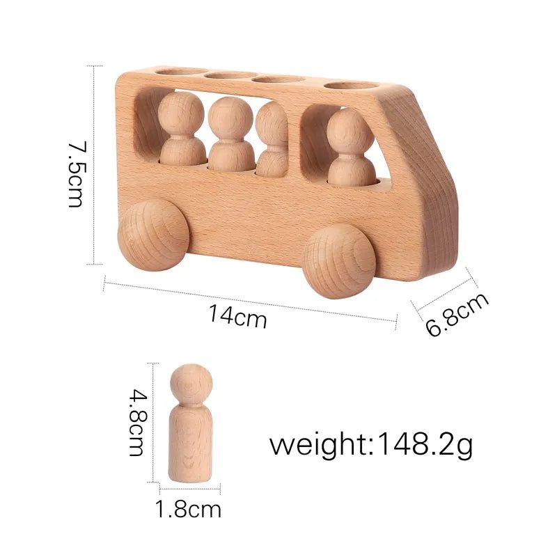 Montessori Wooden Train & Trolley - Educational Baby Birthday Toy