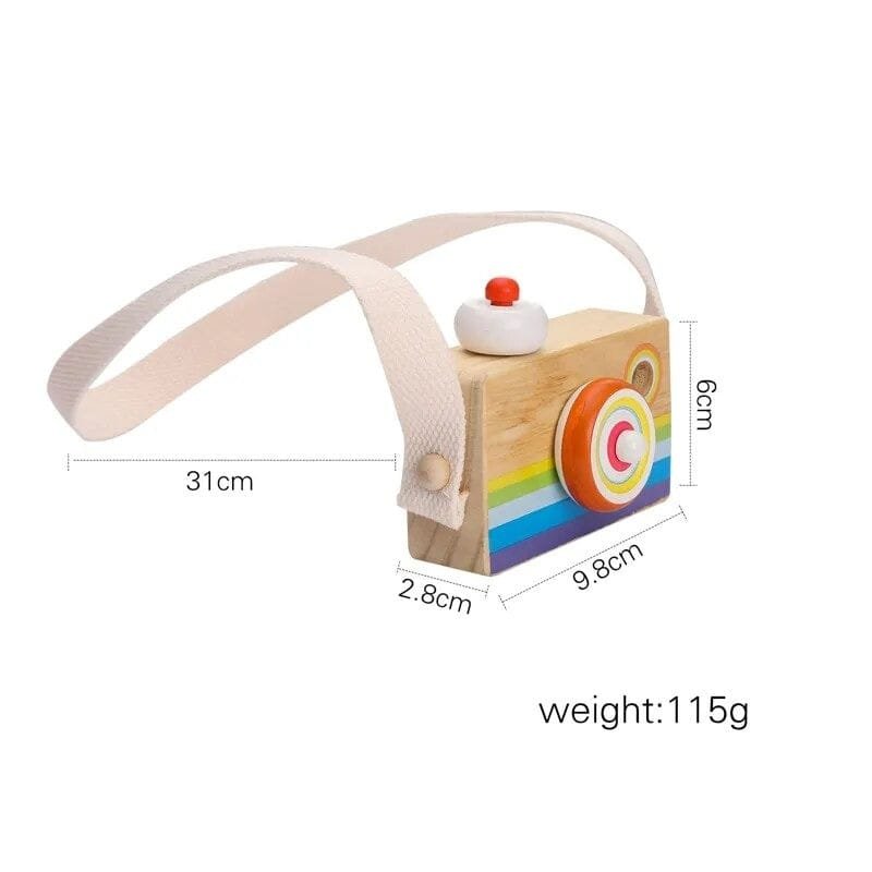 Wooden Camera Pendant Montessori Toy - DIY Gift for Kids