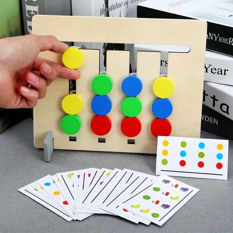 Wooden Montessori Puzzles - Sensory Toy for Babies 1-4 Years