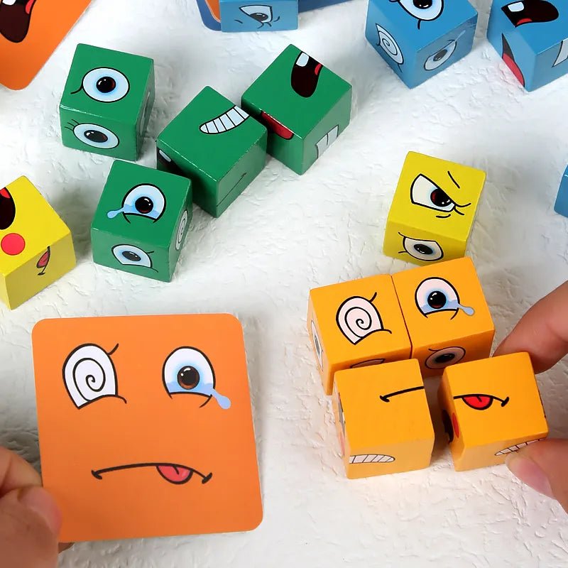 Emotion Change Blocks: Montessori Educational Toy