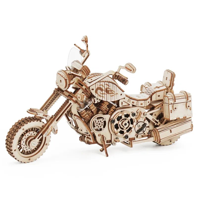 3D Wooden Puzzle Gear Model DIY Kit - Ages 14+ Cruiser Motorcycle Build