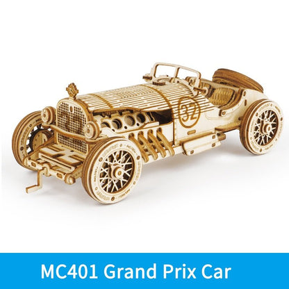 3D Wooden Puzzle Gear Model DIY Kit - Ages 14+ Cruiser Motorcycle Build