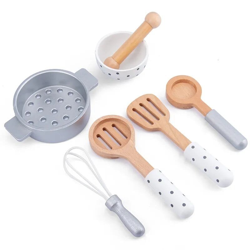Wooden Kitchen Play Set - Toaster, Coffee Machine & Mixer