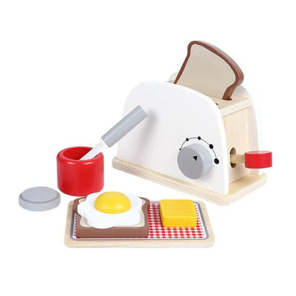 Wooden Kitchen Play Set - Toaster, Coffee Machine & Mixer