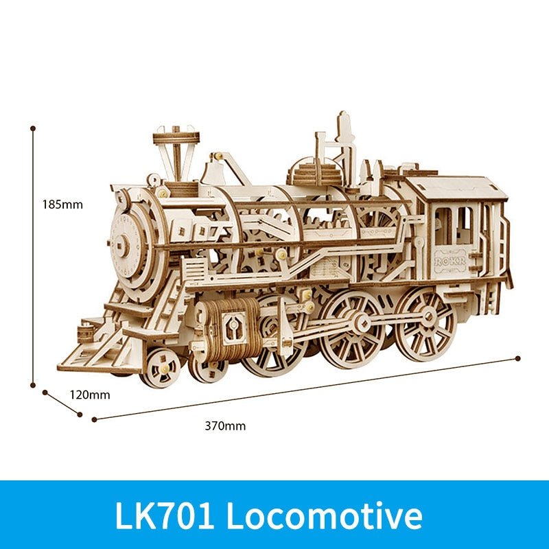 3D Wooden Puzzle Gear Model DIY Kit - Ages 14+ Cruiser Motorcycle Build