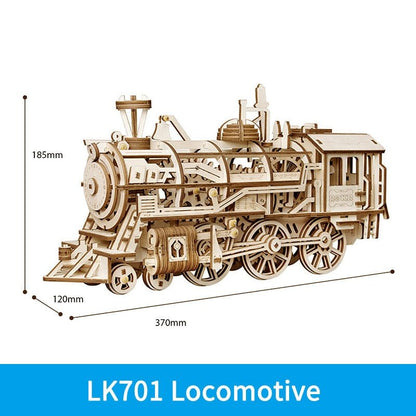 3D Wooden Puzzle Gear Model DIY Kit - Ages 14+ Cruiser Motorcycle Build