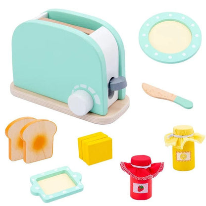 Wooden Kitchen Play Set - Toaster, Coffee Machine & Mixer