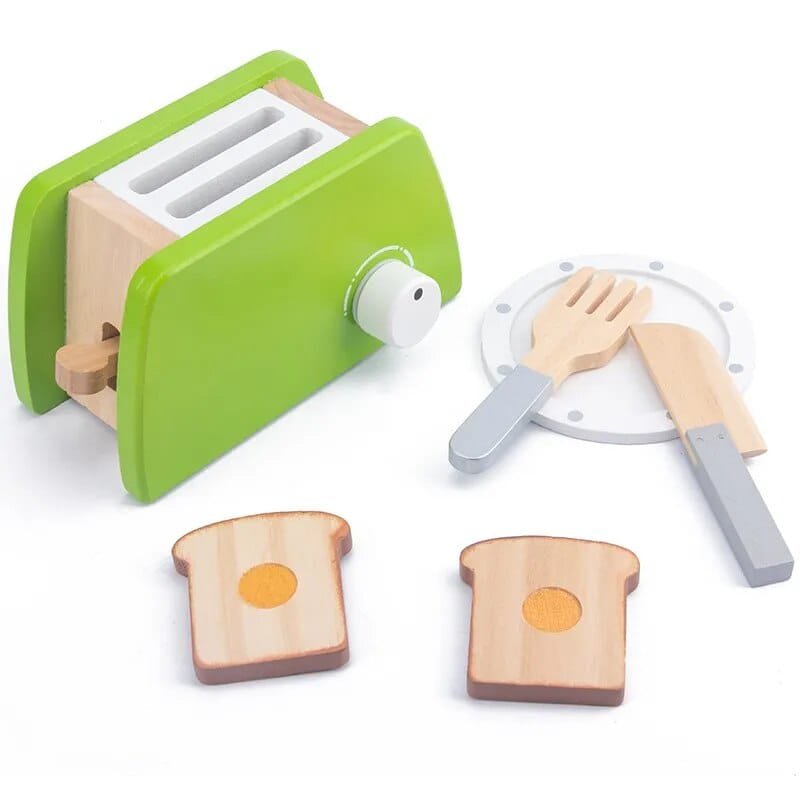 Wooden Kitchen Play Set - Toaster, Coffee Machine & Mixer