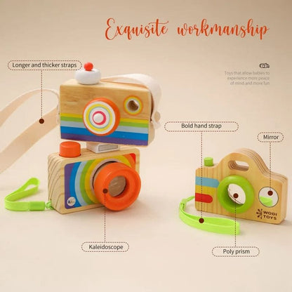 Wooden Camera Pendant Montessori Toy - DIY Gift for Kids