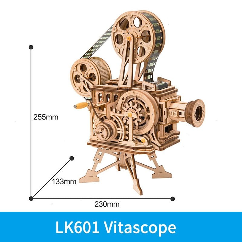 3D Wooden Puzzle Gear Model DIY Kit - Ages 14+ Cruiser Motorcycle Build