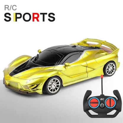 1/18 RC Sports Car with LED Light - 2.4G High-Speed Drift Toy
