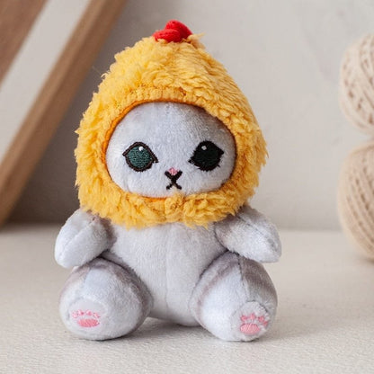 12cm Cute Shark & Shrimp Cat Pendant - Cartoon Charm