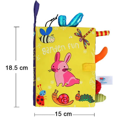 3D Soft Baby Cloth Book: High Contrast Sensory Toy for 0-12 Months Infants