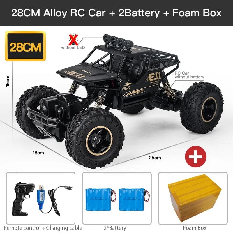 ZWN 1:16 4WD RC Car with LED Lights - Off-Road Truck Toy
