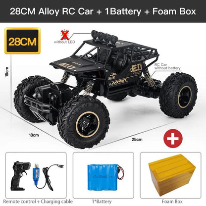 ZWN 1:16 4WD RC Car with LED Lights - Off-Road Truck Toy