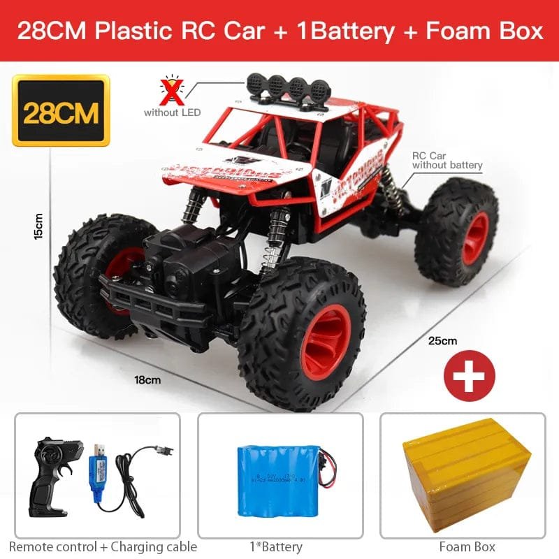 ZWN 1:16 4WD RC Car with LED Lights - Off-Road Truck Toy
